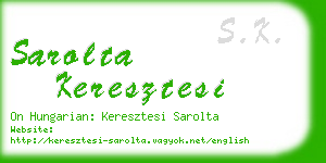 sarolta keresztesi business card